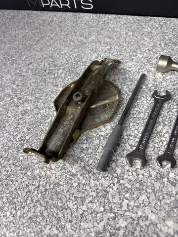 01-06 BMW E46 325 330 M3 Trunk Tool Tire Wrench Pliers Bracket Tow Hook OEM