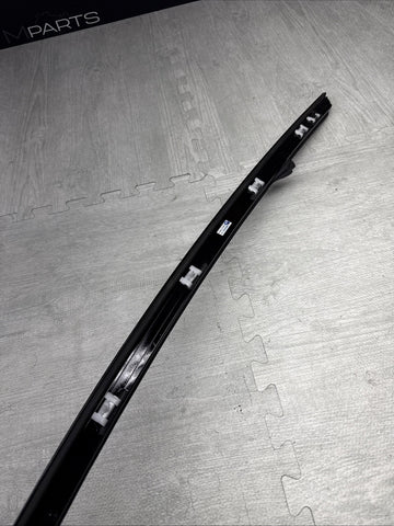 BMW 21-25 G82 M4 Coupe Left Driver Door Over Glass Roof Molding Gloss Black OEM