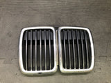 BMW E30 318 323 325 328 Chrome Front Kidney Grilles OEM