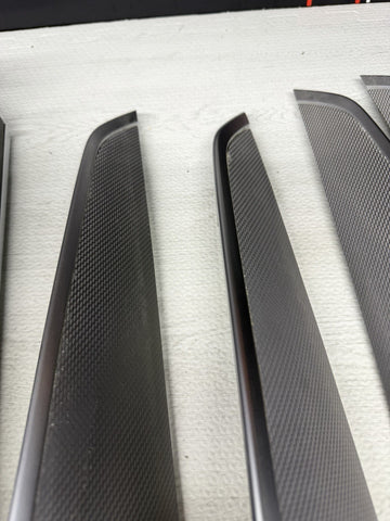 14-18 OEM BMW F15 X5 Dash Door Panel Fine Silver Decor Interior Trim Cover SET