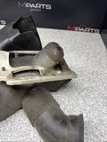 BMW E46 M3 OEM (2001-2006) BRAKE AIR INLET DUCTS + BRACKETS PAIR *1 BROKEN TAB