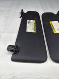 08-13 OEM BMW E92 328 335 M3 Coupe Right Left Pair Sun Visor Black Felt