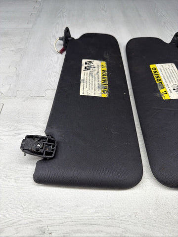 08-13 OEM BMW E92 328 335 M3 Coupe Right Left Pair Sun Visor Black Felt
