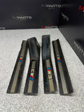 92-98 BMW E36 M3 S52 Sedan Four Door Sills Plates Cover Plastic BLACK OEM *NOTE*