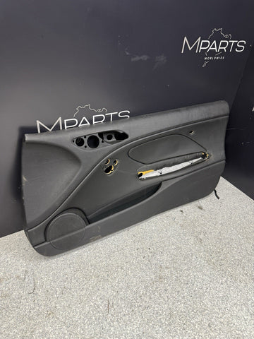 01-06 BMW E46 M3 FRONT PASSENGER RIGHT SIDE DOOR PANEL CARD BLACK OEM
