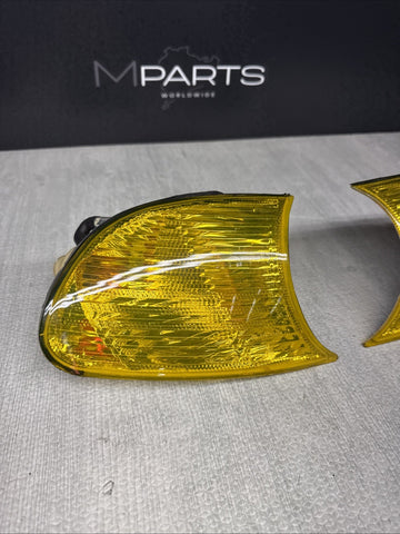 02-06 BMW E46 325 328 M3 Corner Lights Lamps Yellow Film 6919651 6919652
