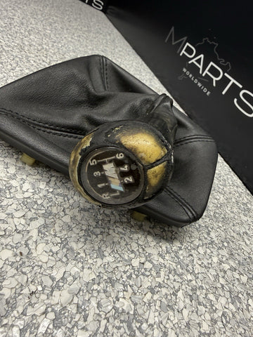 08-13 BMW E90 E92 E93 M3 Leather Shift Shift Gear Knob 6 Speed Original