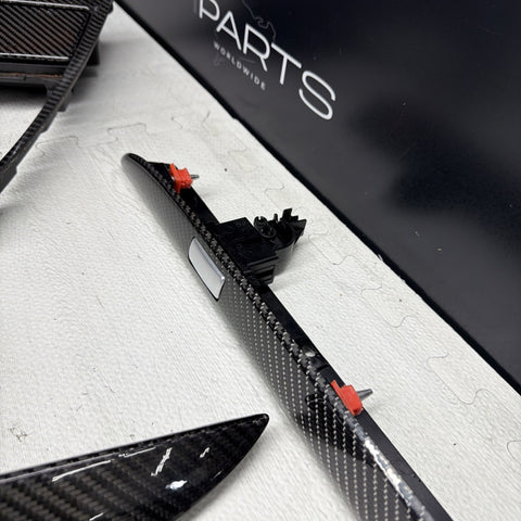 06-07 OEM BMW E63 E64 M6 Front Rear Door Dash Center Console Carbon Trim *Notes*