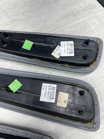 01-06 BMW E46 M3 Convertible Door Upper Arm Rest Armrest Pads Grey Gray