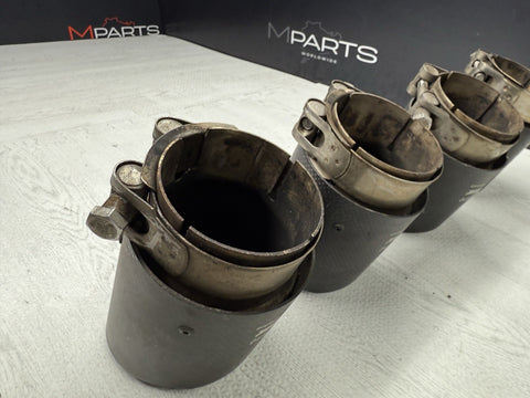 15-20 BMW F80 F82 F83 F87 M2 M3 M4 Carbon Fiber Exhaust Tips Akrapovic