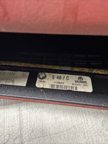 2001-2006 BMW E46 M3 Convertible Rear Headrest Head Rest Imola Red OEM