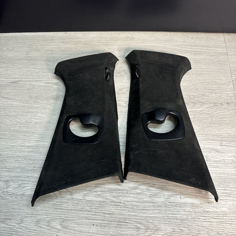 11-17 BMW F10 528 535 550 M5 INTERIOR B-PILLARS TRIMS COVERS ALCANTARA PAIR