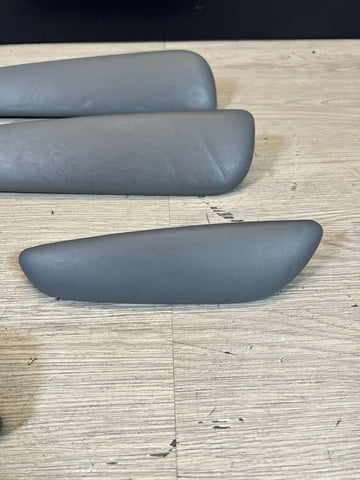 01-06 BMW E46 M3 Convertible Door Upper Arm Rest Armrest Pads Grey Gray