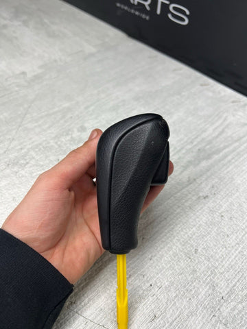 07-13 BMW E92 E93 328 335 Automatic Gear Shift Knob Lever Leather Chrome OEM