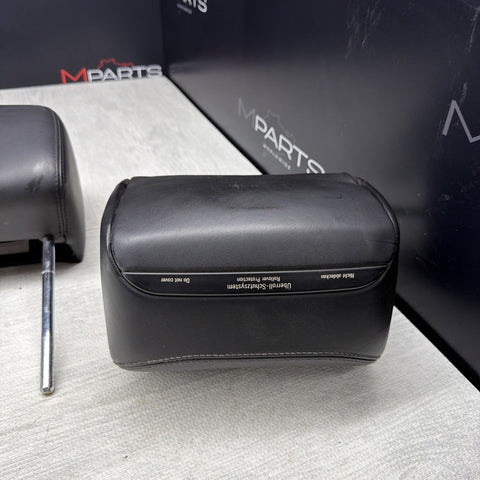 2001-2006 BMW E46 M3 Convertible Black Rear Headrests Head Rests Pair  *Notes*