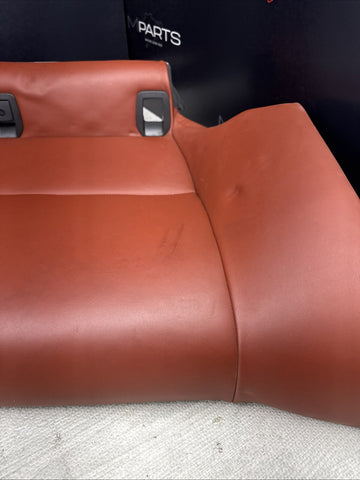 08-13 BMW E92 M3 Coupe Left Driver Rear Seat Bottom Bench Fox Red Leather OEM