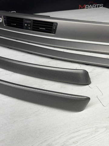 09-13 OEM BMW E92 E93 335is Dash Glacier Silver Aluminum Interior Trim Set