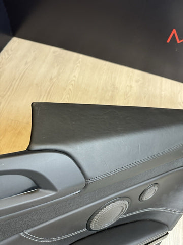 15-20 BMW F82 M4 Coupe Rear Right Black Extended Leather Door Card Panel