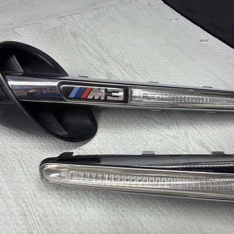 08-13 BMW E92 E93 M3 Front Fender Grilles Side Marker Light Chrome Trims OEM