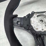 OEM BMW M3 G80 G82 M4 Custom Flat Bottom  Steering Wheel Alcantara Black Ring