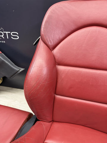 OEM BMW E46 M3 Coupe Leather Seats Door Panels Interior Imola Red Powered Heated