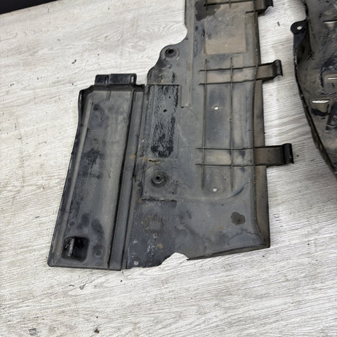 BMW 01-06 E46 M3 Front Center Left Underbody Transmission Splash Shields Set (3)