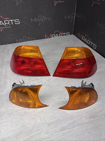 00-03 BMW E46 325 328 M3 Coupe Amber Corner Lights Tail Lamps 6919651 6919652