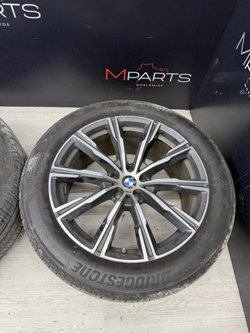 OEM 20" BMW Style 740M Wheels Rims w/2 Tires 2019+ G05 X5 G06 X6 Grey Machined