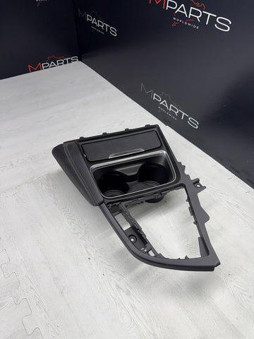 15-20 BMW F80 F82 F83 M3 M4 Front Cup Holder Center Console Trim White Stitching