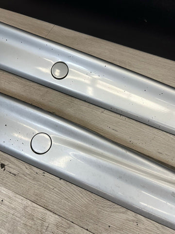 94-99 BMW E36 M3 SEDAN SIDE SKIRTS ROCKER PANELS MOLDINGS ARCTIC SILVER
