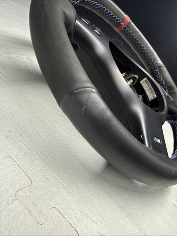 BMW Steering Wheel 01-06 E46 M3 Manual Custom Wrapped Red Stripe