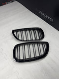 08-13 BMW E90 E92 E93 M3 Front Kidney Grilles Gloss Black Double Slotted