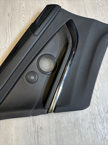 15-20 BMW F82 M4 Coupe Rear Left Driver Black Extended Leather Door Card Panel