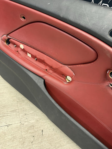 01-06 BMW E46 M3 FRONT LEFT DRIVER SIDE DOOR PANEL CARD IMOLA RED OEM