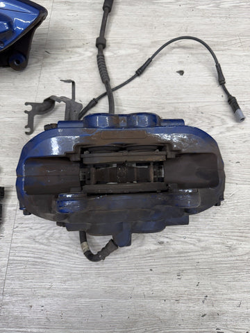 OEM BMW F80 F83 M3 M4 Front Rear 380/370mm Brake Calipers SET Brembo Blue 54k