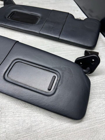 BMW E64 M6 Convertible OEM Sunvisors Sun Visors Black Leather Pair
