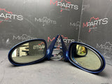 OEM 1999-2003 BMW E39 M5 Door Side Mirrors Power Fold Lemans Blue