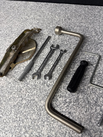 01-06 BMW E46 325 330 M3 Trunk Tool Tire Wrench Pliers Bracket Tow Hook OEM