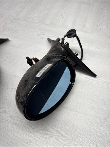 01-06 BMW E46 M3 Side View Door Mirrors Pair Jet Black *Paint Bubbling