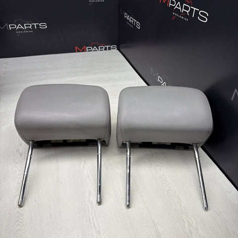2001-2006 BMW E46 M3 Convertible Grey Rear Headrests Head Rests Pair OEM