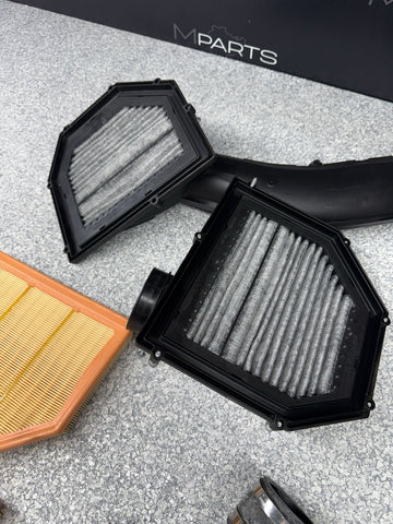 15-20 BMW F80 F82 F83 M3 M4 Air Filter Intakes Intake Box Charge Pipes Set OEM