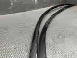 10-15 FERRARI 458 ITALIA ROOF GUTTER TRIMS MOULDINGS NERO DAYTONA 82275412