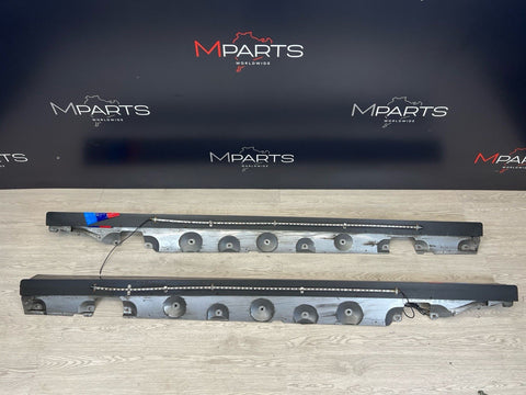 01-06 BMW E46 M3 Rocker Panel Side Skirts OEM Silver Grey + Underbody Glow Light
