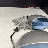 01-06 BMW E46 M3 Side View Door Mirrors Pair Titan Silver *Notes*