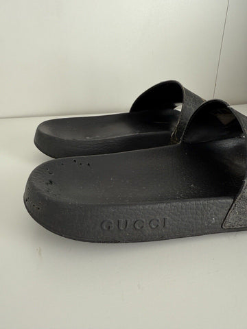 Gucci Mens Pursuit Gg Supreme Tiger Slides Size 11 US Mens