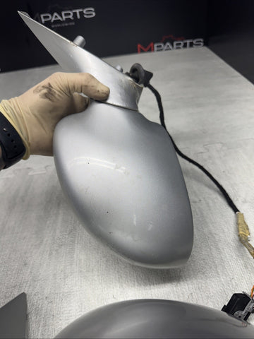 01-06 BMW E46 M3 Side View Door Mirrors Pair Titanium Silver *Notes*