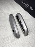 01-06 BMW OEM E46 M3 Convertible Brushed Aluminum/Grey Trims Armrests Rear Pair