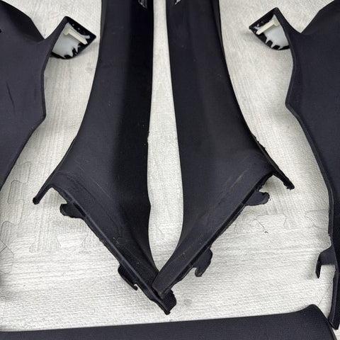 08-13 BMW E92 M3 OEM ABC PILLAR PILLARS BLACK PAIR SET *NOTES*