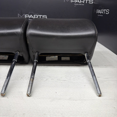 2001-2006 BMW E46 M3 Convertible Black Rear Headrests Head Rests Pair *Tabs*