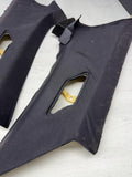 01-06 BMW E46 330CI M3 Coupe Rear C Pillars Trims Panels Black Pair OEM *Notes*